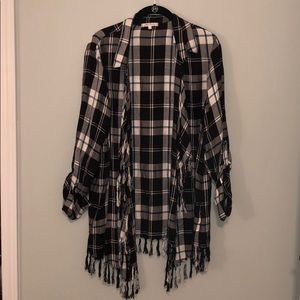 Flannel cardigan